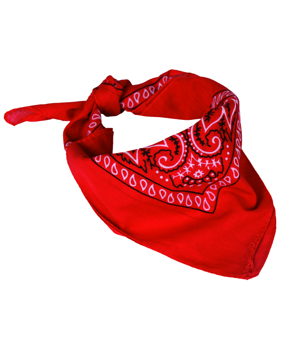 Halstuch Bandana gemustert rot 54,5 x 54,5