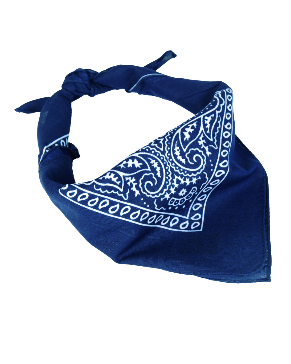 Halstuch Bandana gemustert blau 54,5 x 54,5