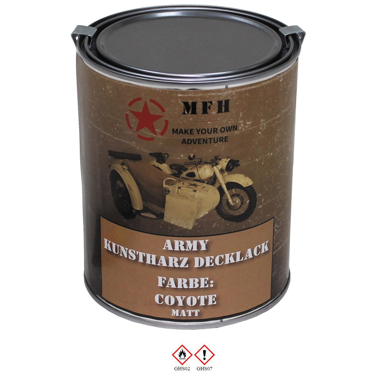 Army Kunstharz Decklack 1 L Dose RAL 1011 coyote = 24,95 €/L