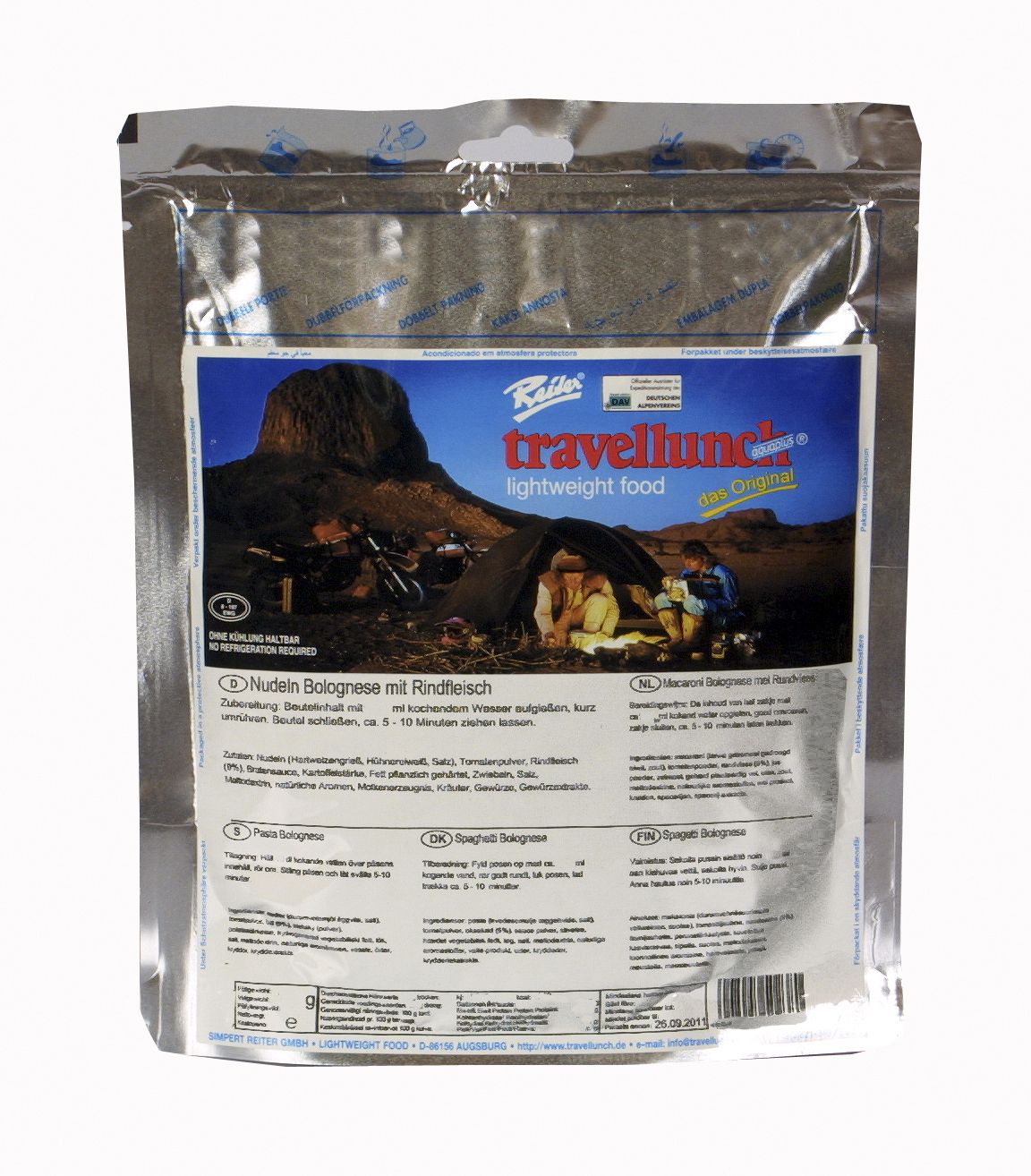 Travellunch Verpflegung Nudeln Bolognese 125g = 71,60 €/kg