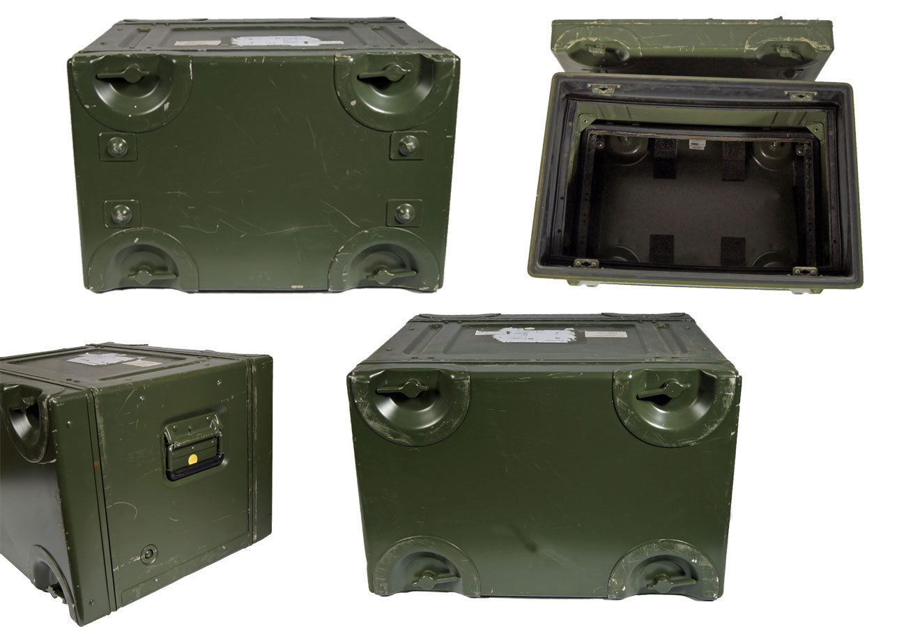 Bundeswehr Transportkiste Alu oliv gebraucht 54 x 43,5 x 35