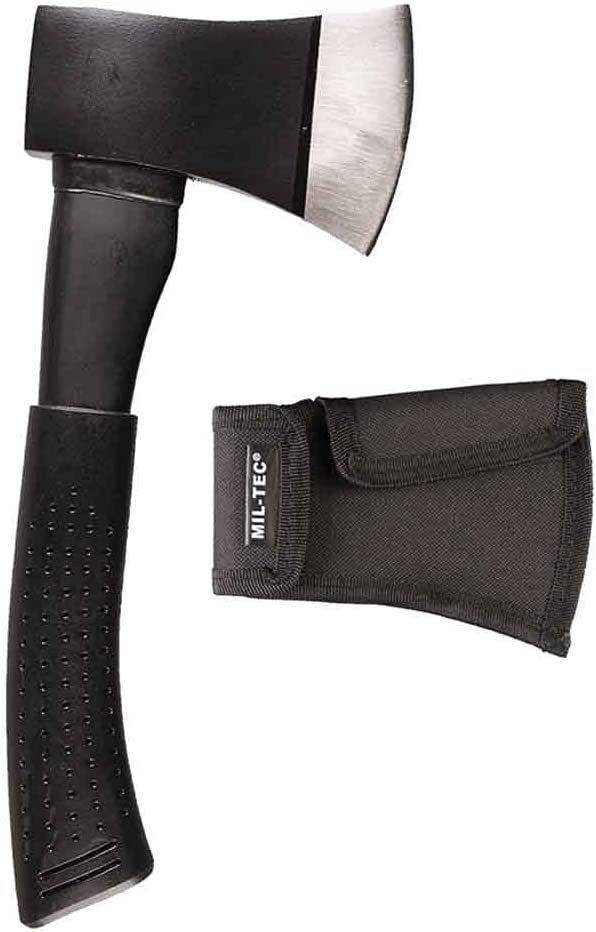 Vollstahl Axt mit Kopftasche schwarz 28 cm