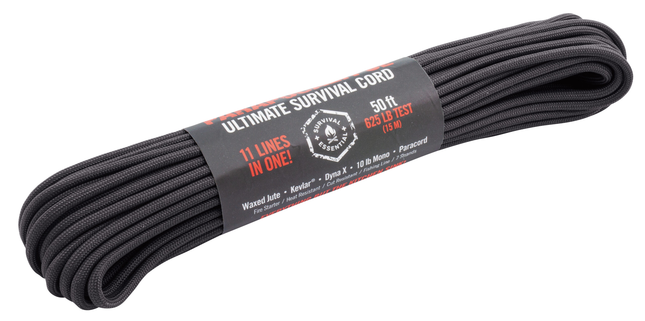 Atwood Rope Seil Parapocalypse Ultimate Survival Paracourd 50ft schwarz