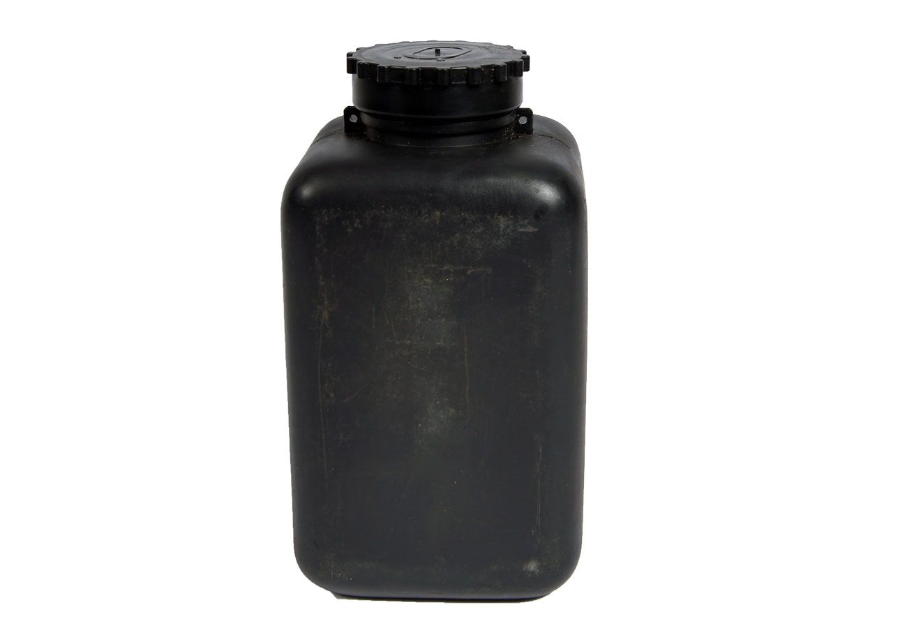 Bundeswehr Ölbehälter mit Pinsel schwarz gebraucht