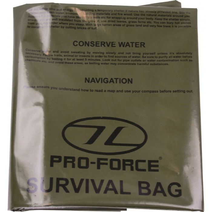 Survival Emergency Bag Notfall Schlafsack oliv 180 x 90