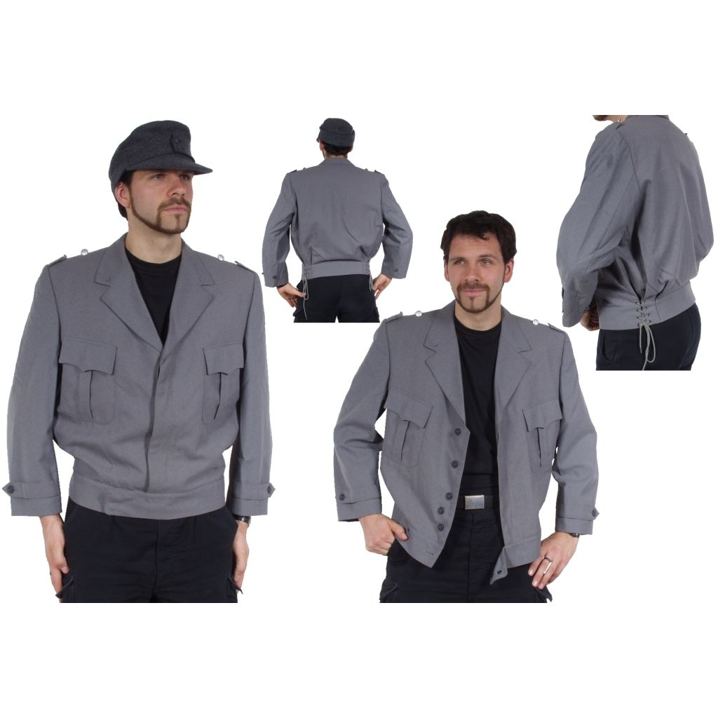 Bundeswehr Gebirgsjäger Ausgehjacke grau gebraucht Bekl. 46