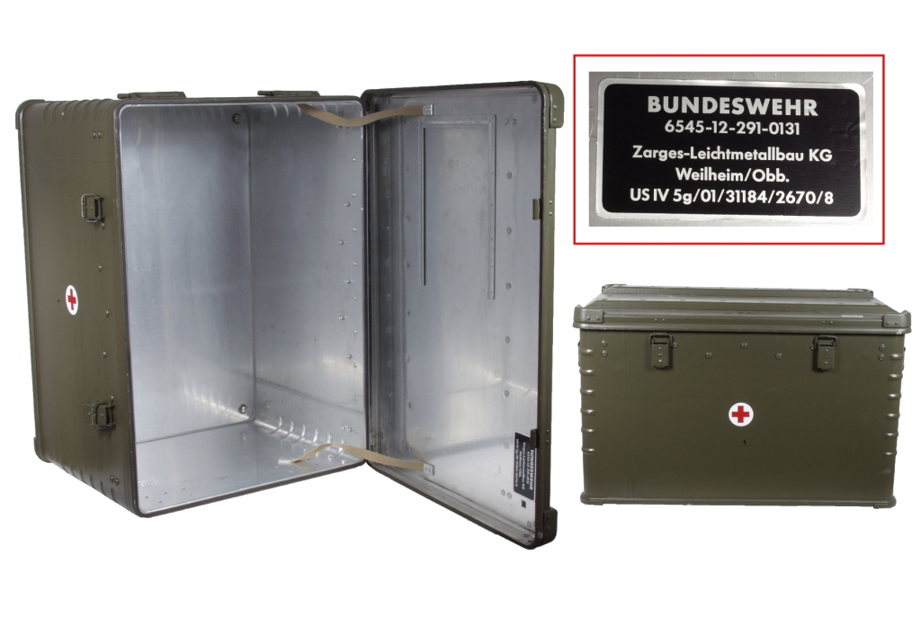 Bundeswehr Transportkiste Zarges A20 oliv Top Zustand