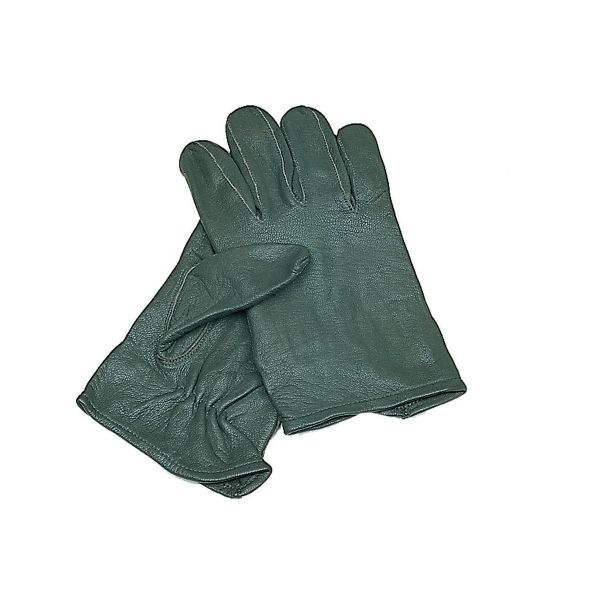 Bundeswehr Fingerhandschuh Leder grau gebraucht Restposten BW 9