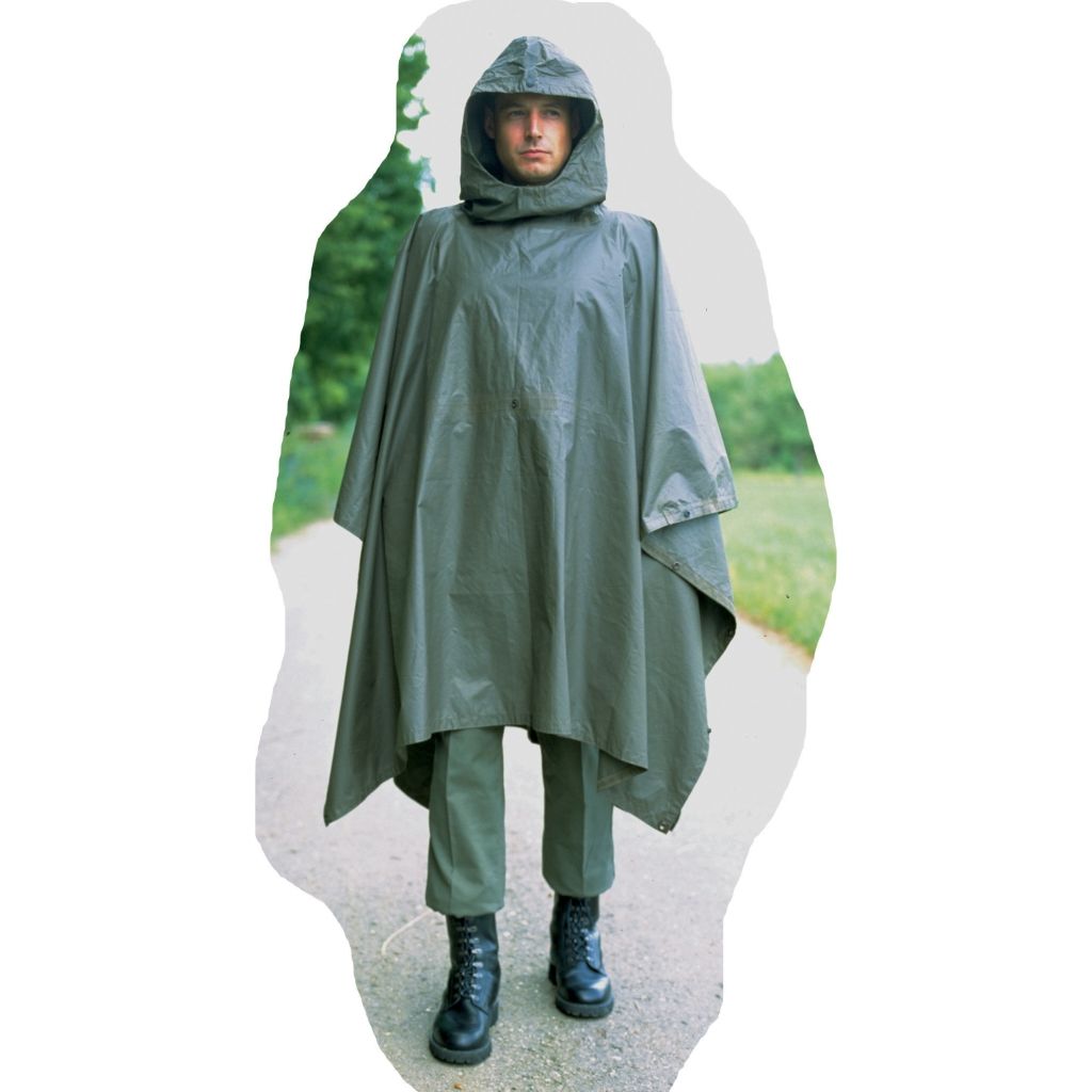Bundeswehr Poncho oliv gebraucht 2,2 x 1,6m (3,52m² = 8,50 €/m²)