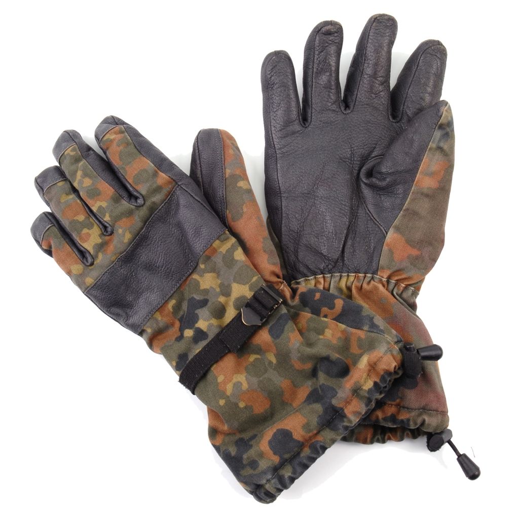 Bundeswehr Krad-/Einsatzhandschuh flecktarn neuwertig L