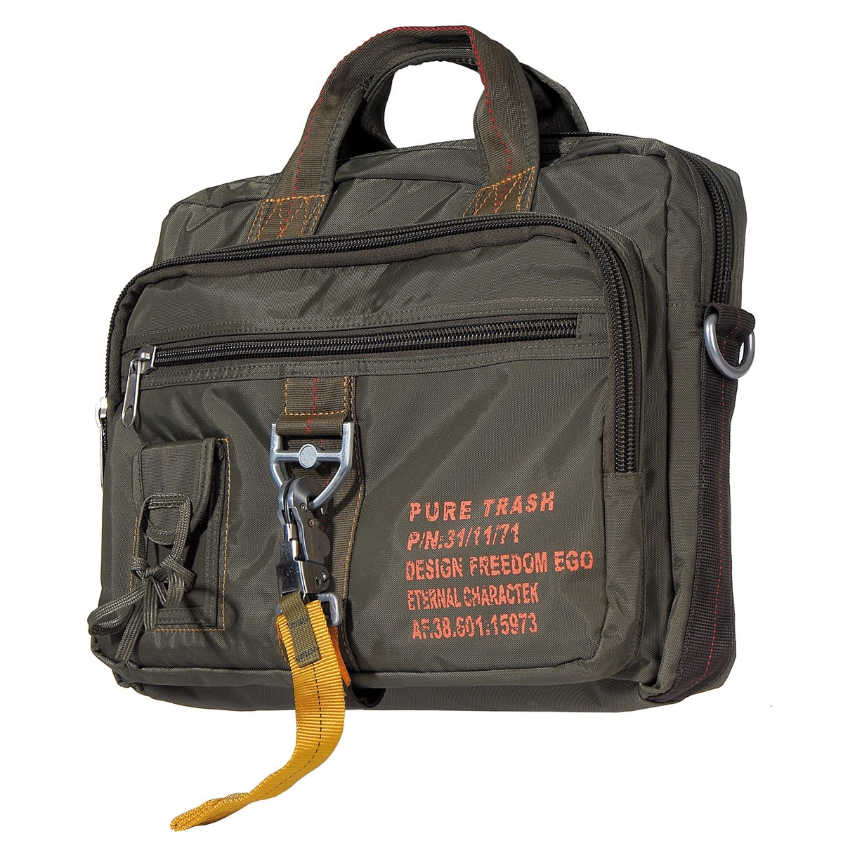 MFH Handtasche Pure Trash Large Karabinerhaken oliv