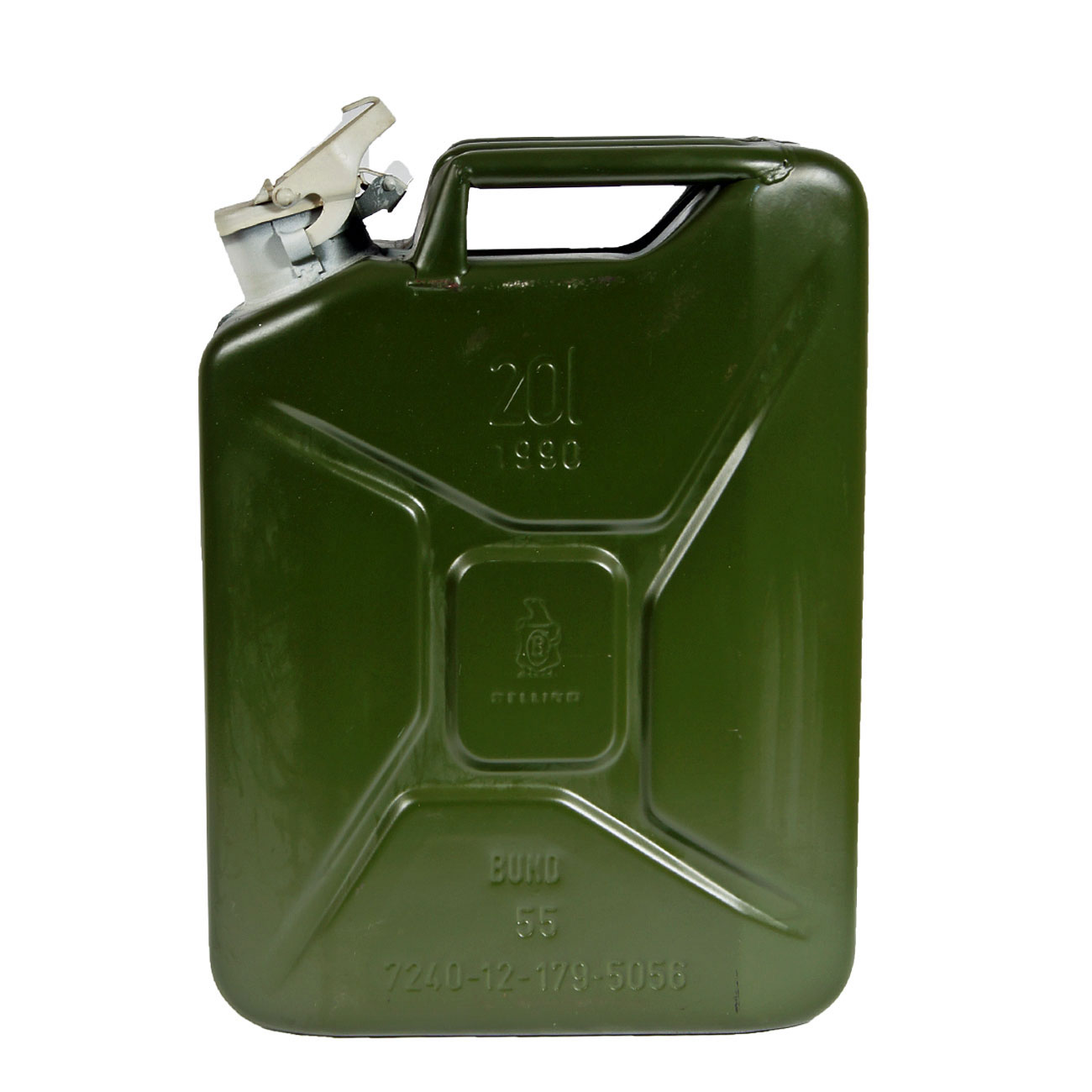 Bundeswehr Wasserkanister 20L oliv Metall neuwertig