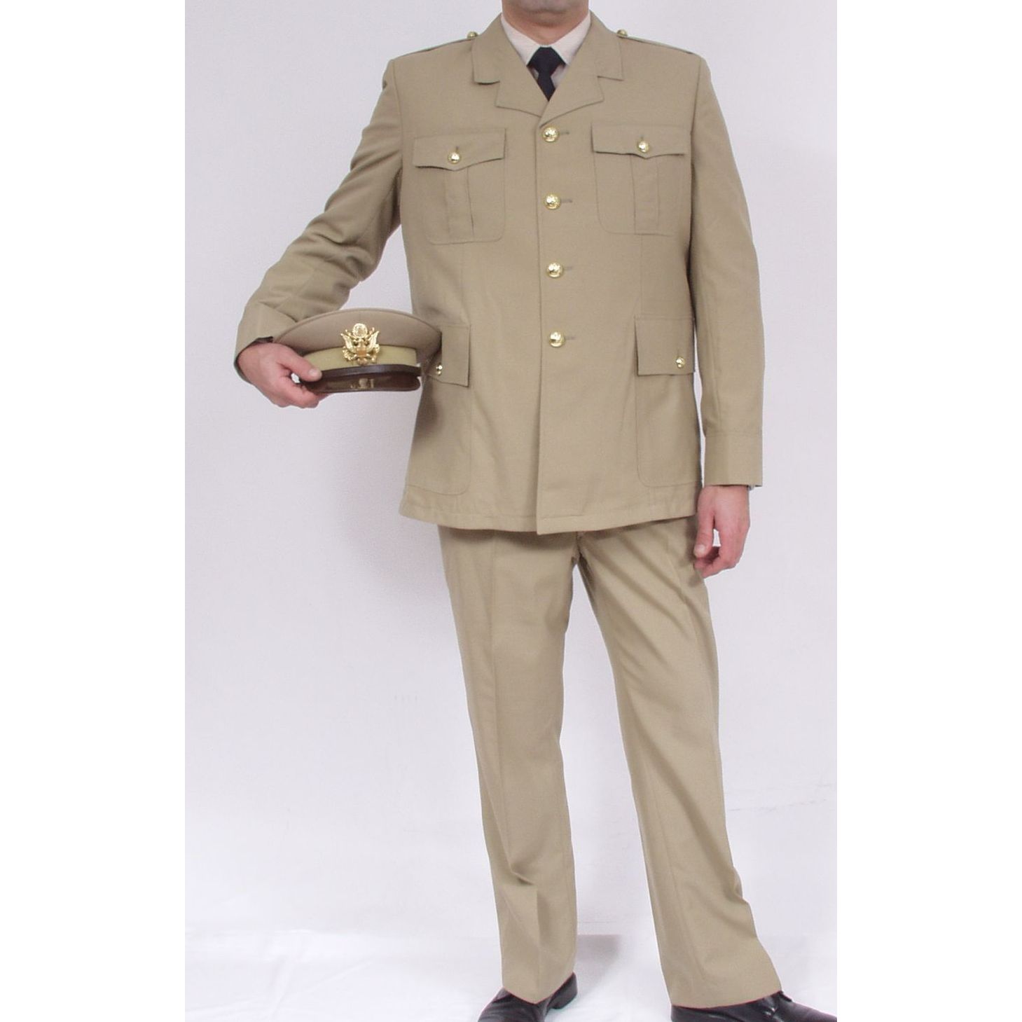 Tropen Uniform US Typ Pacific WKII khaki neuwertig Bekl. 56