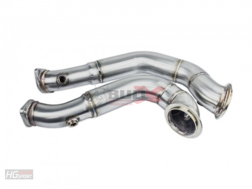 BULL-X BMW 135 335i BI-Turbo N54 3' 76mm Vorkatersatzrohre, 2 St.