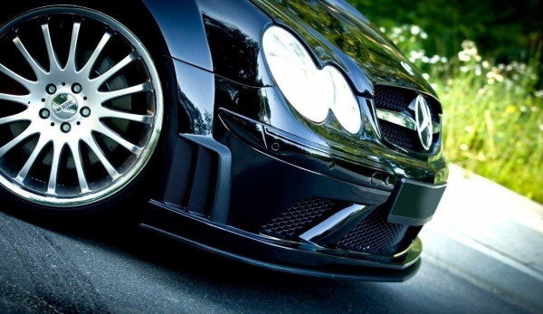Front Ansatz für MERCEDES CLK W209 BLACK (SL BLACK SERIES LOOK) sch...