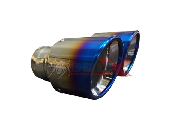 Bull-X 7-101-KK64 / Endrohr rund set Titan 101mm gebördelt leicht a...