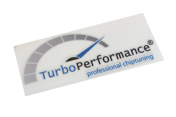 TurboPerformance Aufkleber weiß small, 100x40 mm