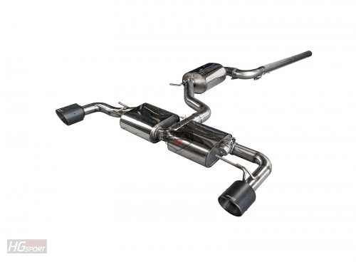 EGO-X Abgasanlage ab Kat für VW Golf 7 GTI Modelle, Endrohre 2x 100...