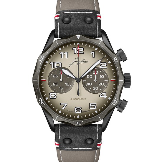 Junghans Uhren-Kollektion Meister Pilot Chronoscope Desert 27339800