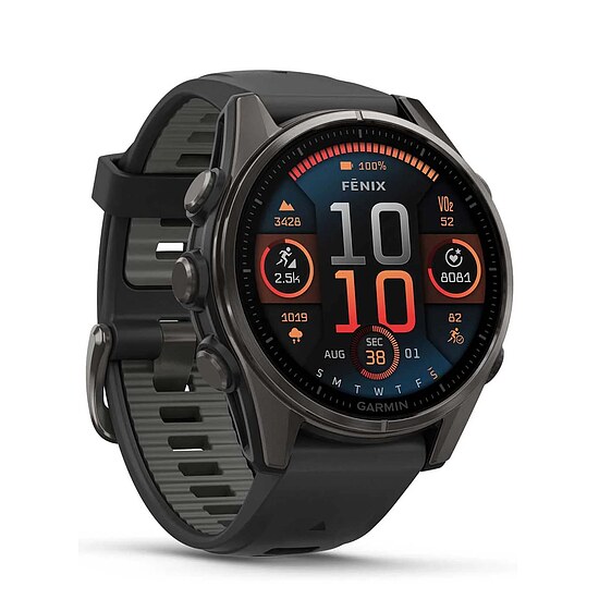 Garmin fenix® 8 AMOLED Saphir mit Silikonarmband Ref. 010-02903-21 - Multisport GPS Smartwatch