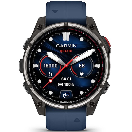 Garmin quatix 8 Pro Sapphire Amoled mit Silikonarmband Ref. 010-03198-51 - Multisport GPS Smartwatch