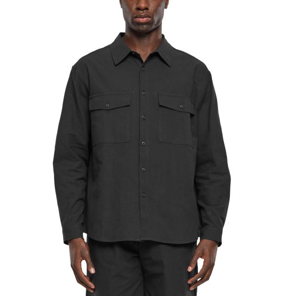 Urban Classics - Basic Crepe Hemd schwarz