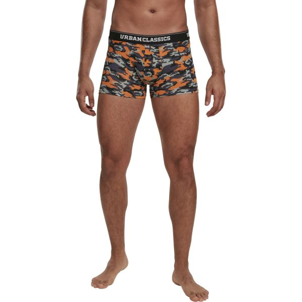 Urban Classics - Boxer Shorts 3er Pack camo / schwarz