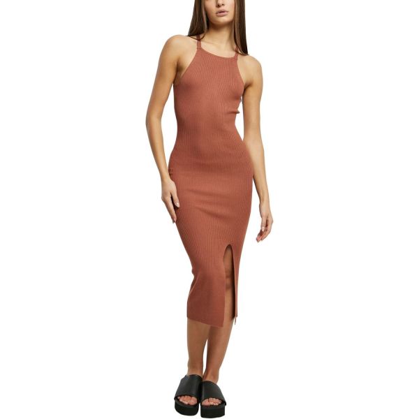 Urban Classics Ladies - Midi Rippenstrick Kleid