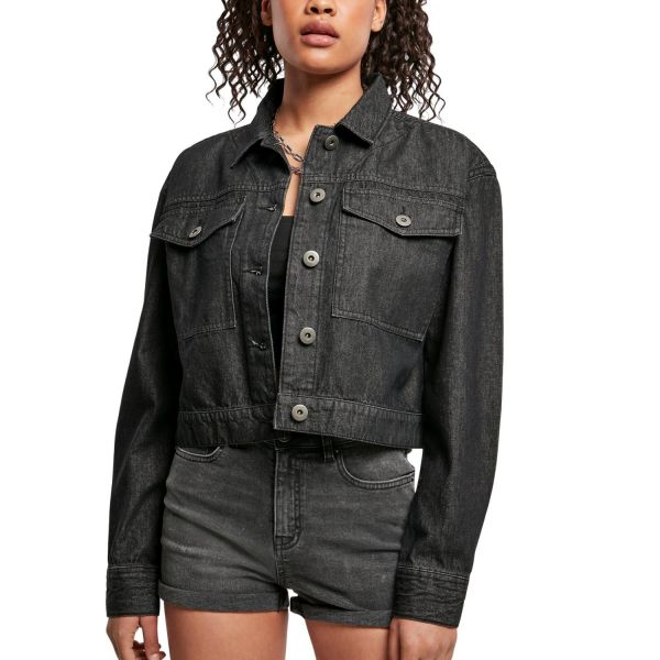Urban Classics Ladies - Short Oversized Denim Jacke