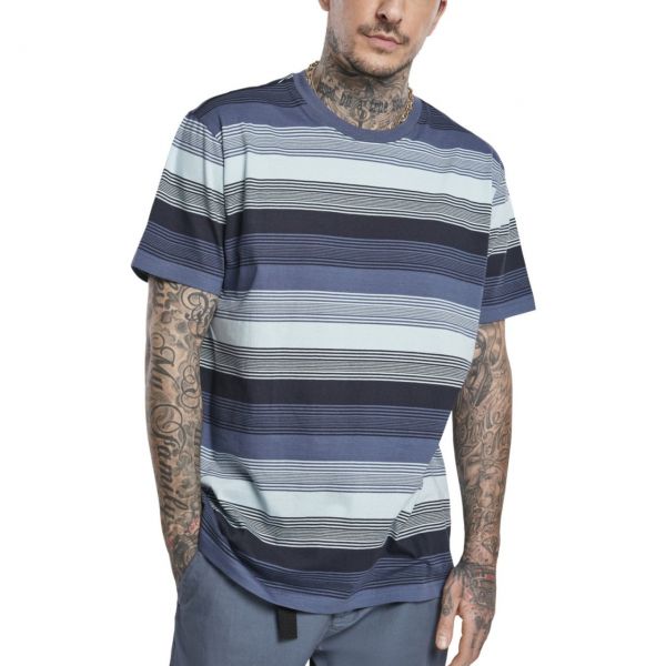 Urban Classics - Yarn Dyed Sunrise Stripe Shirt vintage blau