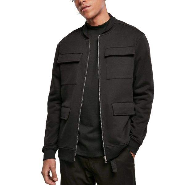 Urban Classics - M65 Sweat Bomber Jacke schwarz