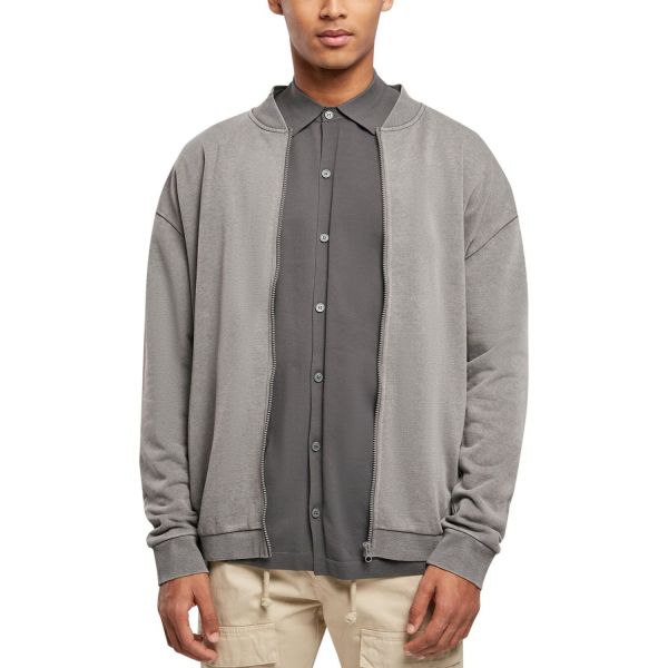 Urban Classics - Washed Sweat Bomber Jacke charcoal