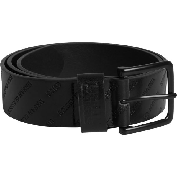 Urban Classics - Kunstleder Gürtel Allover Logo schwarz