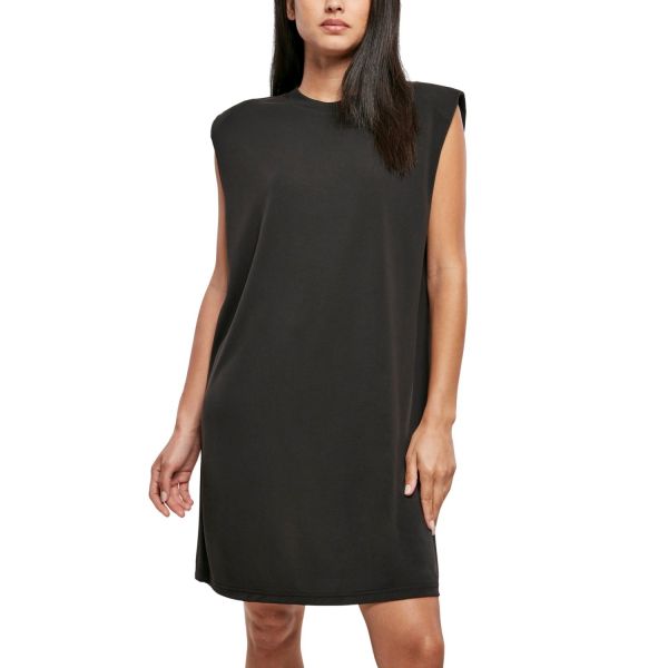 Urban Classics Ladies - Modal Padded Shoulder Kleid schwarz