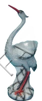 Design Vasen Statue Reiher Vase Deko Blumentopf Dekoration Skulptur Töpfe Neu