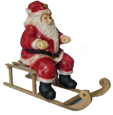 Design Nikolaus auf Schlitten Garten Statue Skulptur Figuren Skulpturen Deko Neu