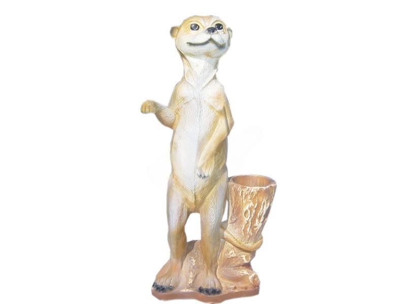 Design Frettchen Figur Statue Skulptur Figuren Skulpturen Garten Deko Zoo Tier