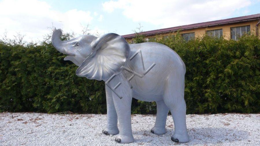 Design Elefant Mitel Figur Statue Skulptur Figuren Skulpturen Garten Zoo Tiere