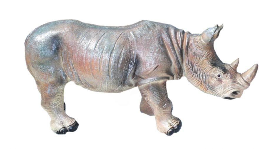 Design Nashorn Afrika Zoo Figur Statue Skulptur Figuren Skulpturen Garten Deko