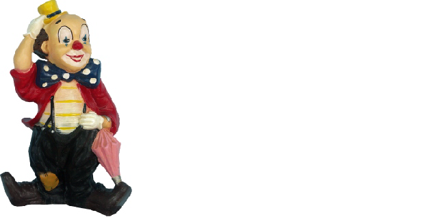 Design Clown Paracol Figur Statue Skulptur Figuren Skulpturen Dekoration 5023