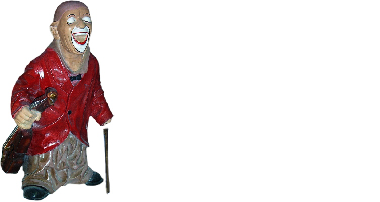 Design Clown-Geiger Figur Statue Skulptur Figuren Skulpturen Dekoration 5001