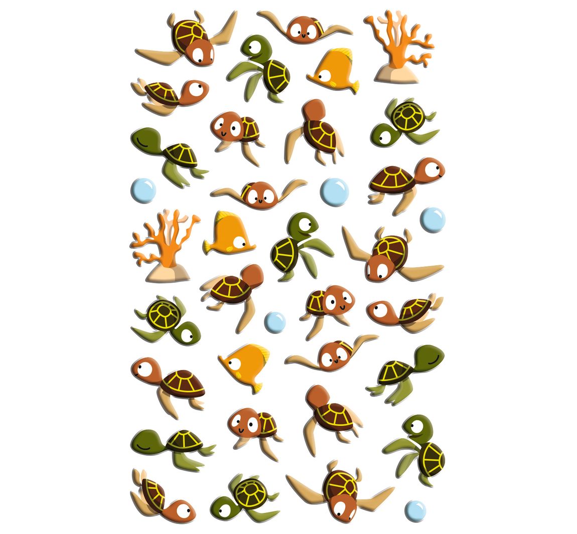 Epoxy-Sticker 'Meeresschildkröten'