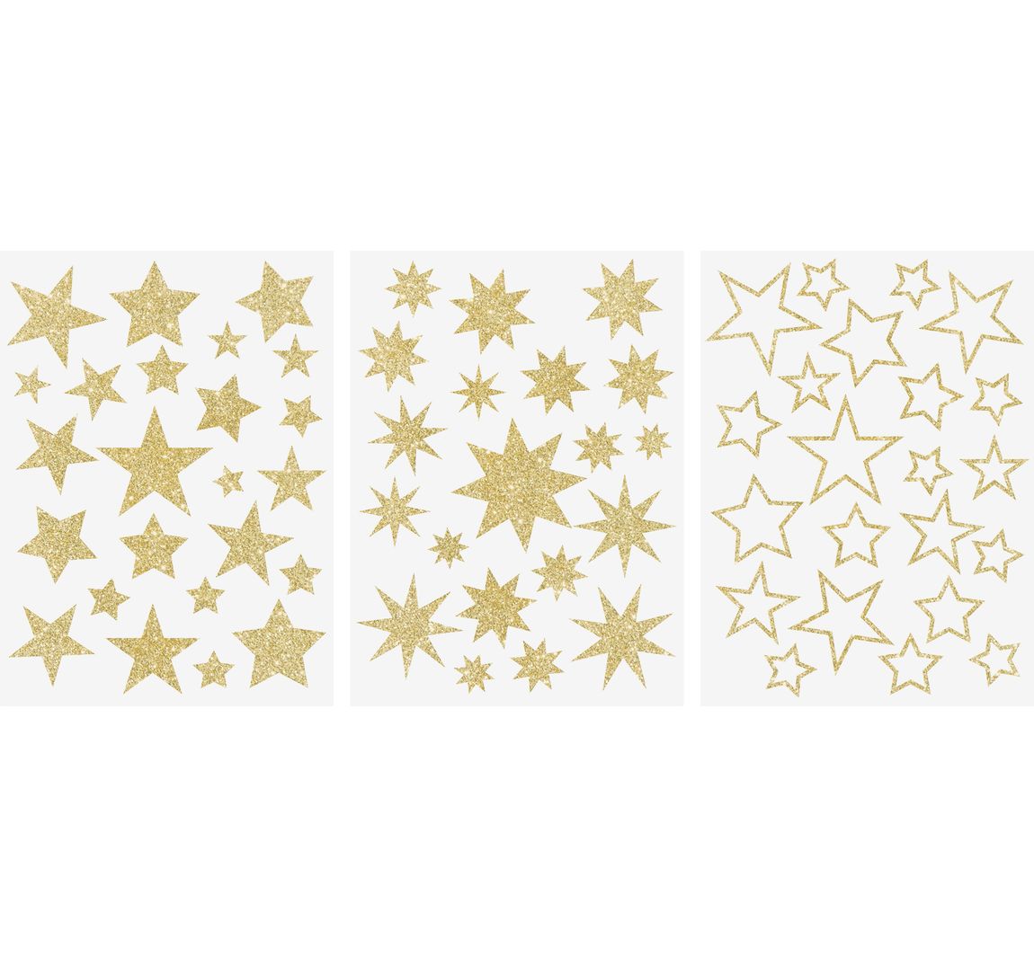 Fenster Sticker 'Sterne Gold'