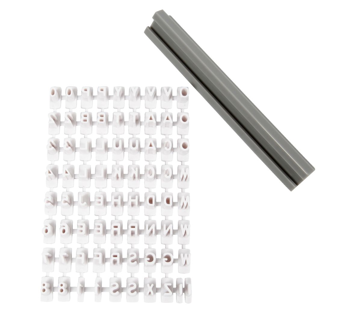 Textur Stempel-Set 'Buchstaben & Zahlen'
