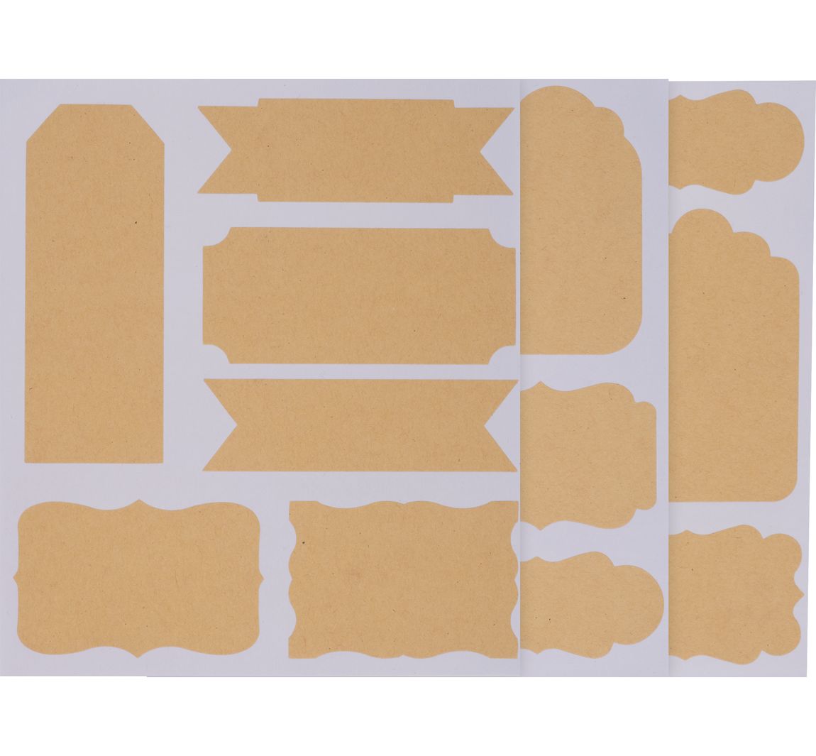 Kraftpapier Sticker 'Etiketten'