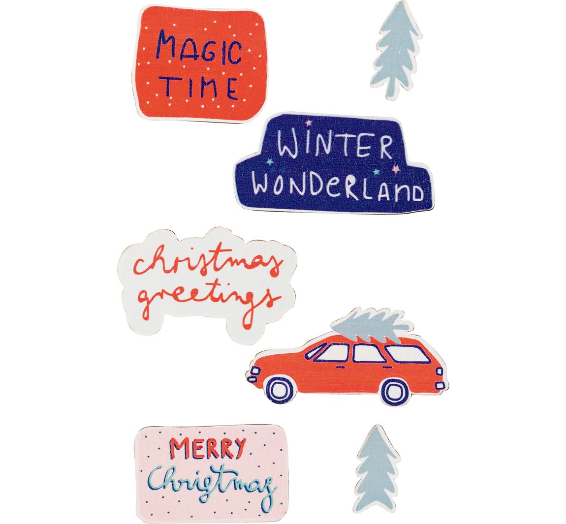 Holz-Sticker 'Magic Time'