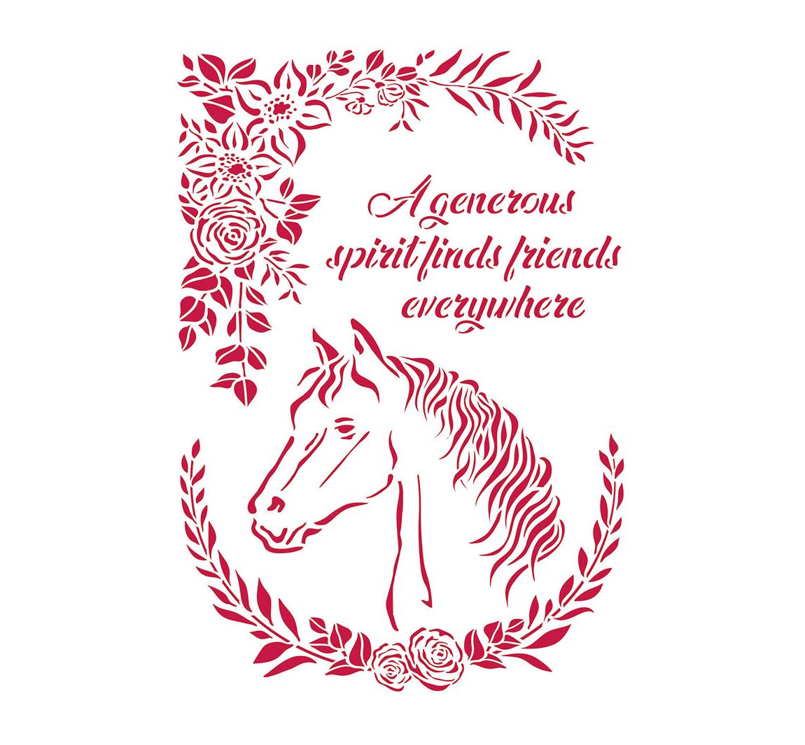 Schablone 'Horse Love'