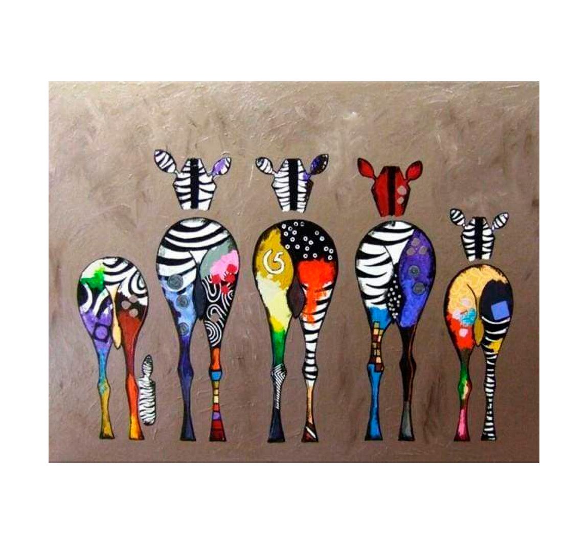 Malen nach Zahlen 'Zebras'