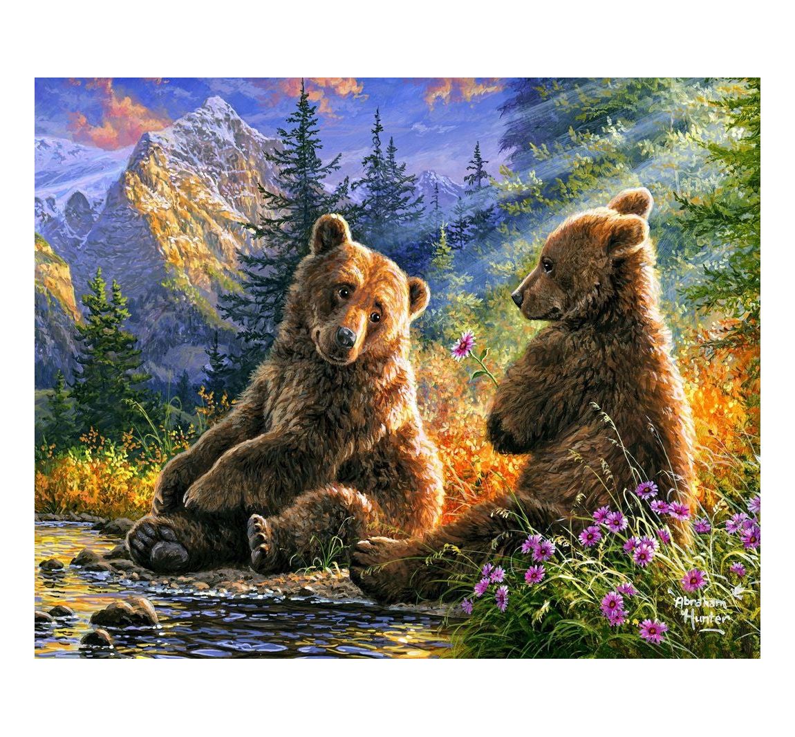 Malen nach Zahlen 'Bärenpaar'