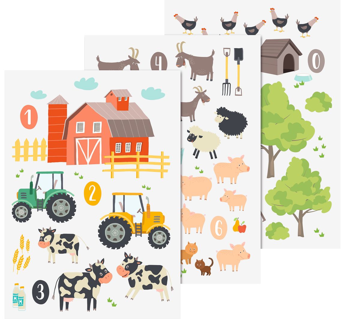 Fenster Sticker 'Bauernhof'